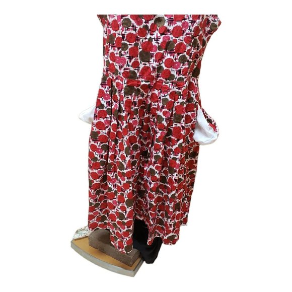 Talbots Fall Floral Square Neck Dress size 16 100%Cotton - Picture 6 of 9